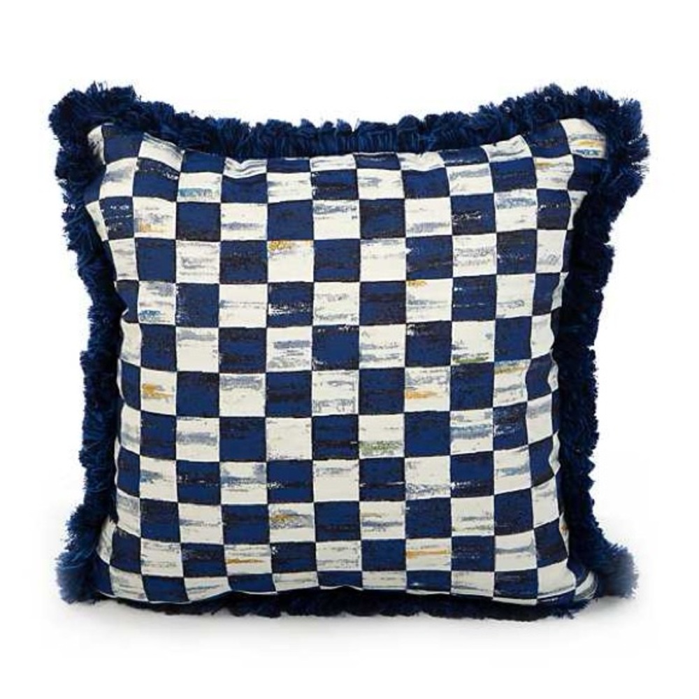 MacKenzie-Childs Indigo Villa Outdoor Throw Pillow
